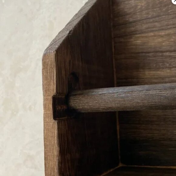 Rustic Wood Wall Mount Toilet Paper Holder with Phone Storage Shelf, NWOT - Picture 7 of 9